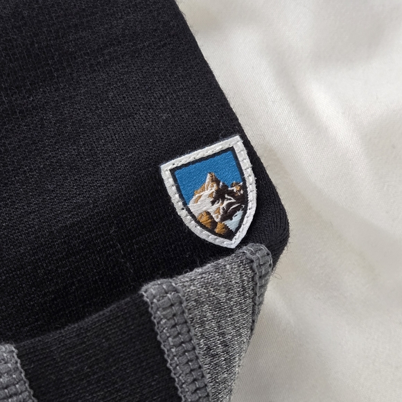 Kuhl NWT Team 1/4 zip merino wool Maxwool Schmart Pullover Small black grey - Picture 13 of 17